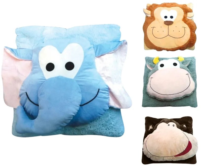 Perna pentru copii CUDDLI FRIENDS 70x70 cm plus - mai multe culori Culoare: Maro închis