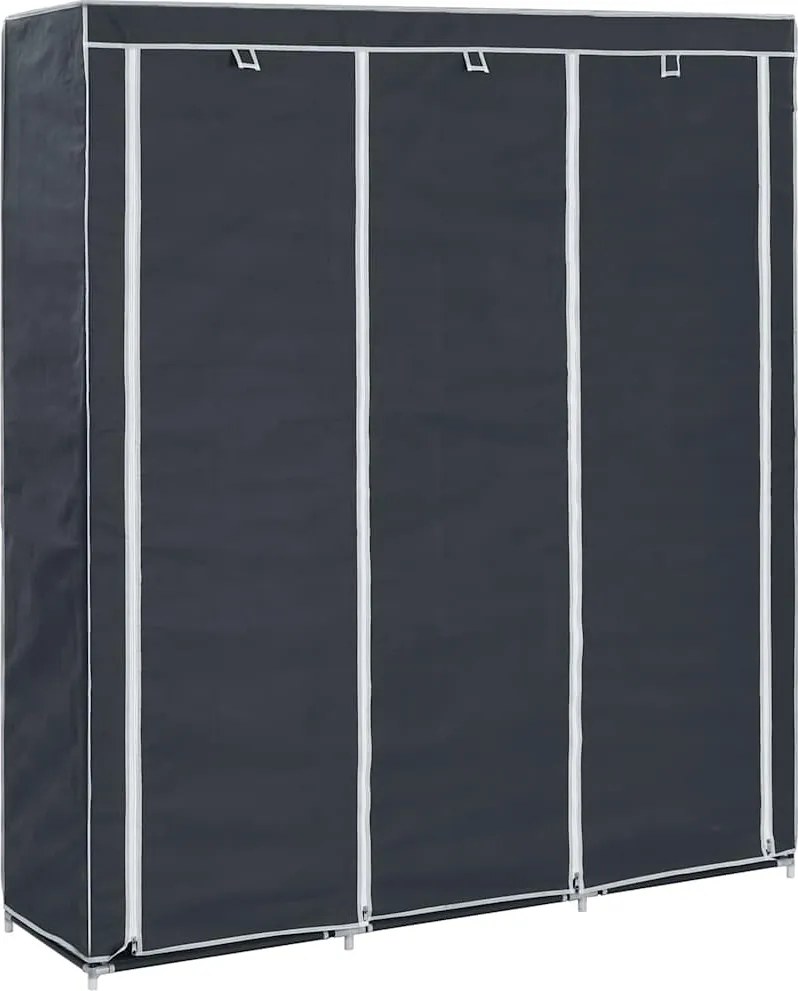 vidaXL Dulap cu bare și compartimente, negru, 150x45x175 cm