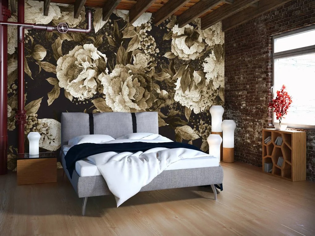 Fototapet - Flori bujori (152,5x104 cm)