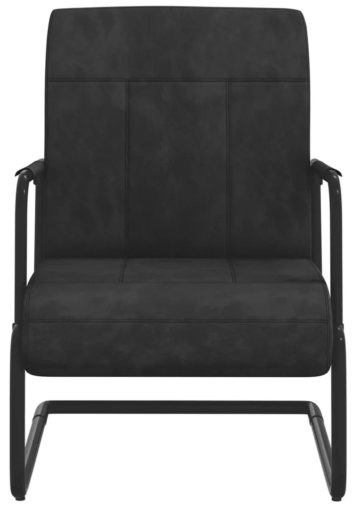 325794 vidaXL Scaun tip consolă, negru, catifea
