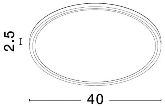 Plafoniera LED design slim DIXIE 40cm