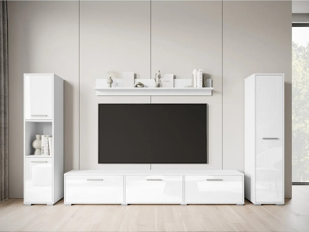 Mobilier living Ikinra XL (Alb + lucios Alb) . 1104555