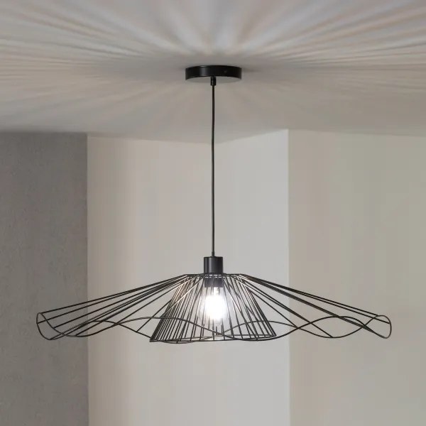 Brilagi - Lustră LED suspendată pe cablu CERIA WIRE 1xE27/40W/230V Ø 80 cm, neagră