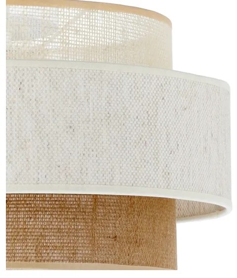 Plafonieră BOHO, 1 x E27, 60 W, 230 V, Ø 40 cm, alb/jută