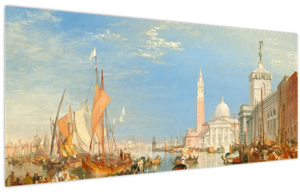 Tablou - Joseph Mallord William Turner, Venice the Dogana and San Giorgio Maggiore, reproducere (120x50 cm)