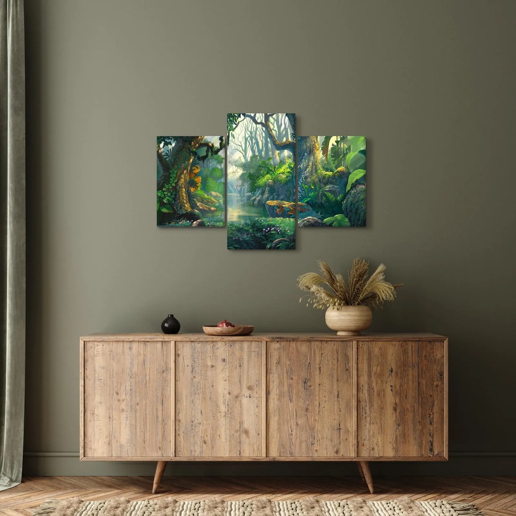 Tablou - Ilustrare pădure tropicală (90x60 cm)