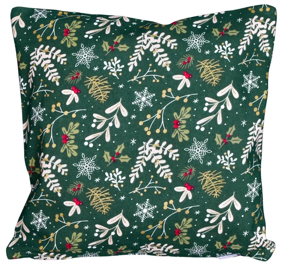 Funda pentru pernă Crăciun verde, 40 x 40 cm
