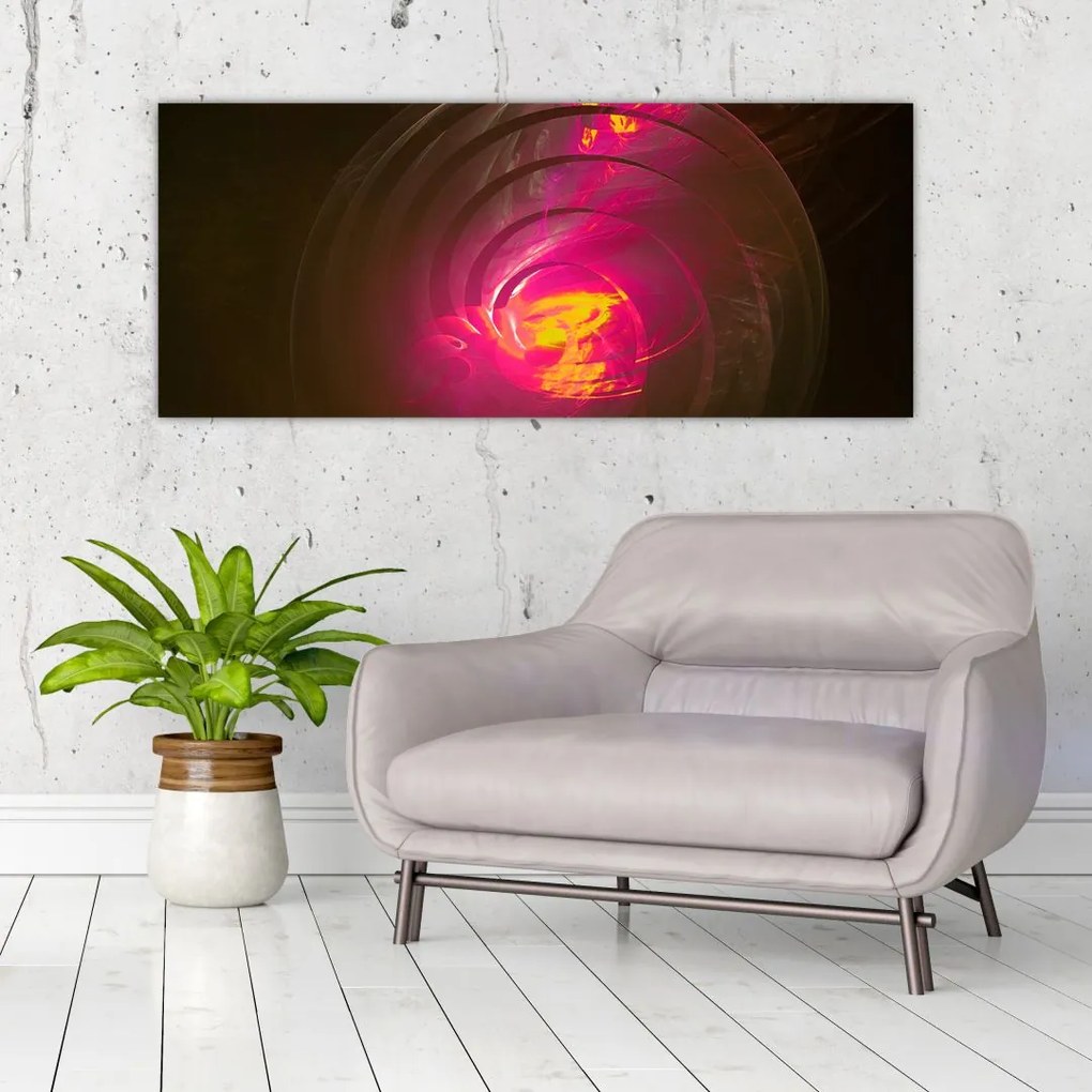 Tablou - abstacție cu spirala (120x50 cm)