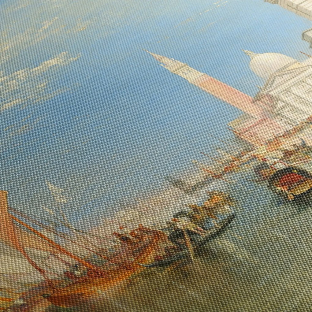 Tablou - Joseph Mallord William Turner, Venice the Dogana and San Giorgio Maggiore, reproducere (120x50 cm)