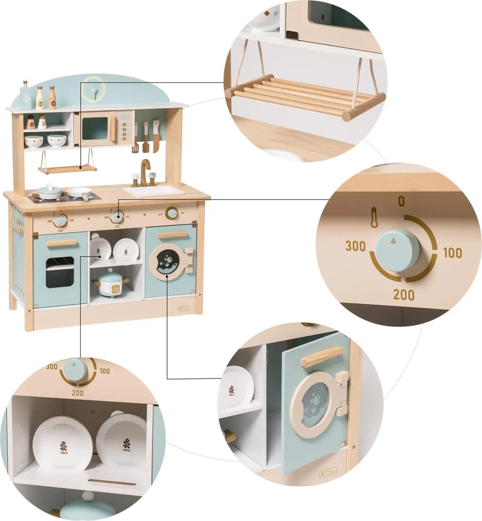 Bucatarie copii din lemn Picablu