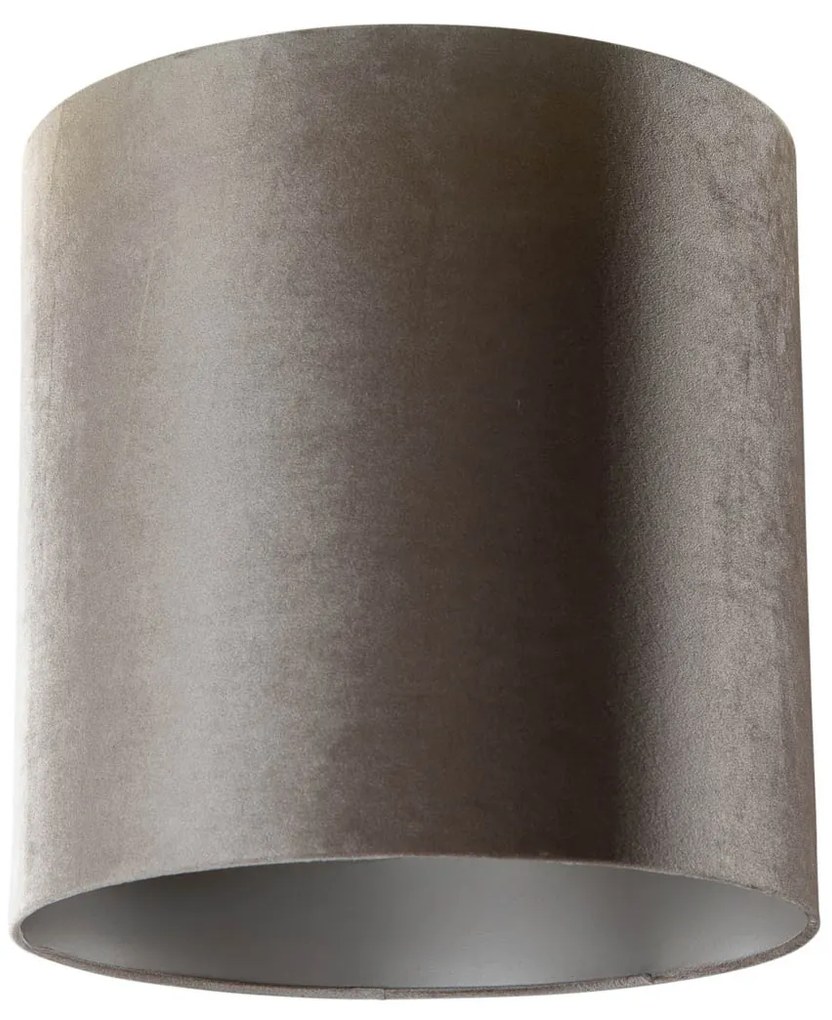 Abajur de catifea cilindric taupe 40/40/40