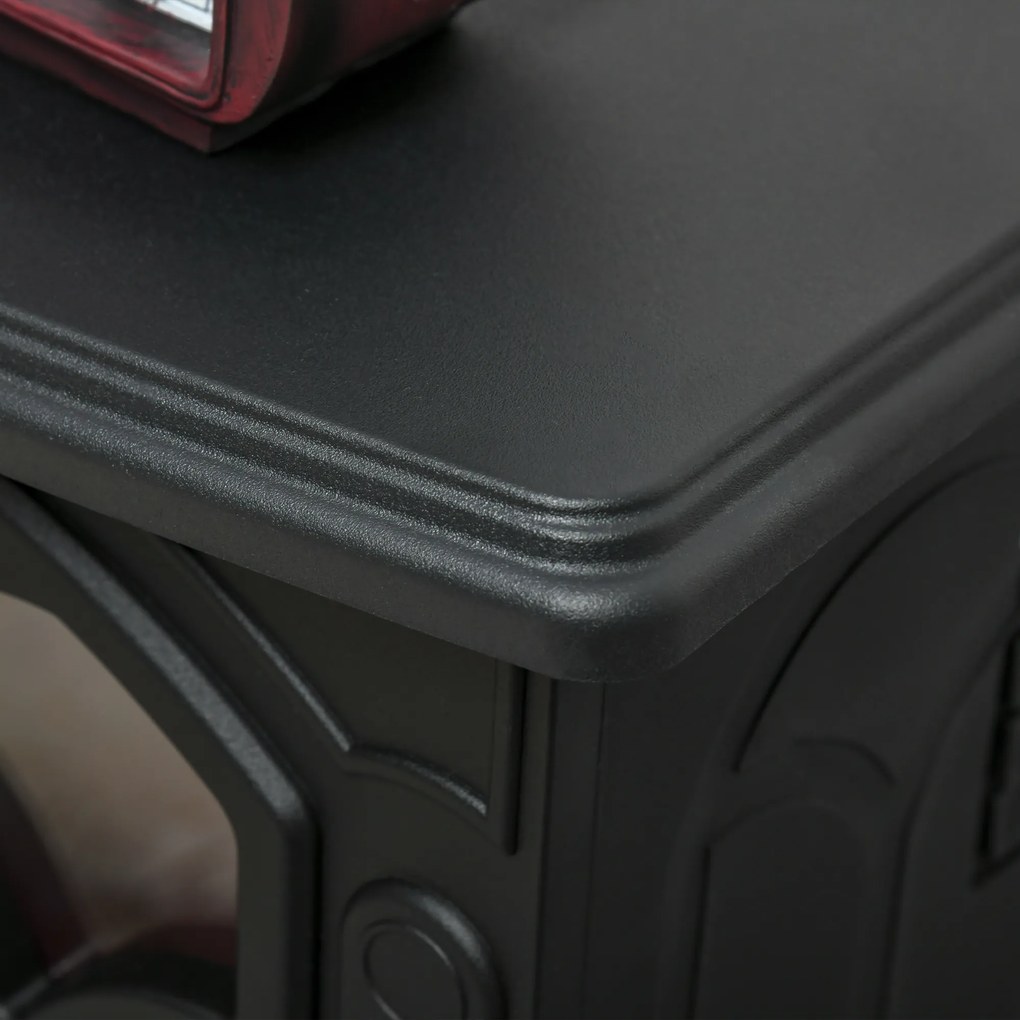 HOMCOM Șemineu Electric 750/1500 W cu Efect de Flacără Acoperire 15-20 m², Negru | Aosom Romania