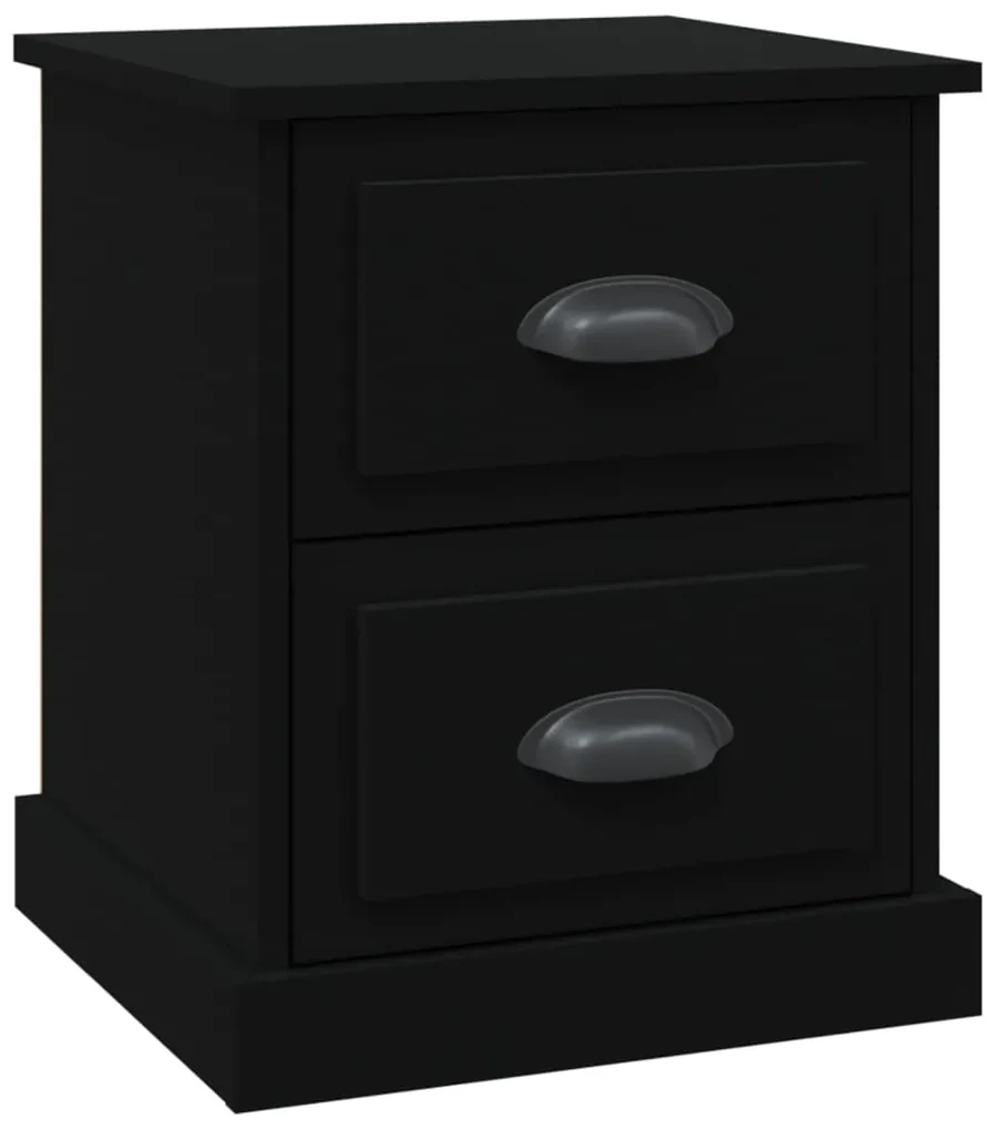 816146 vidaXL Noptieră, negru, 39x39x47,5 cm, lemn prelucrat