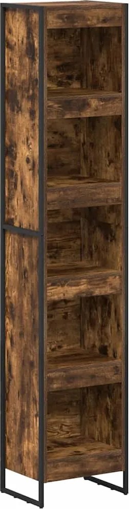 vidaXL Dulap pentru cărți Stejar fumuriu 80 x 30 x 155 cm