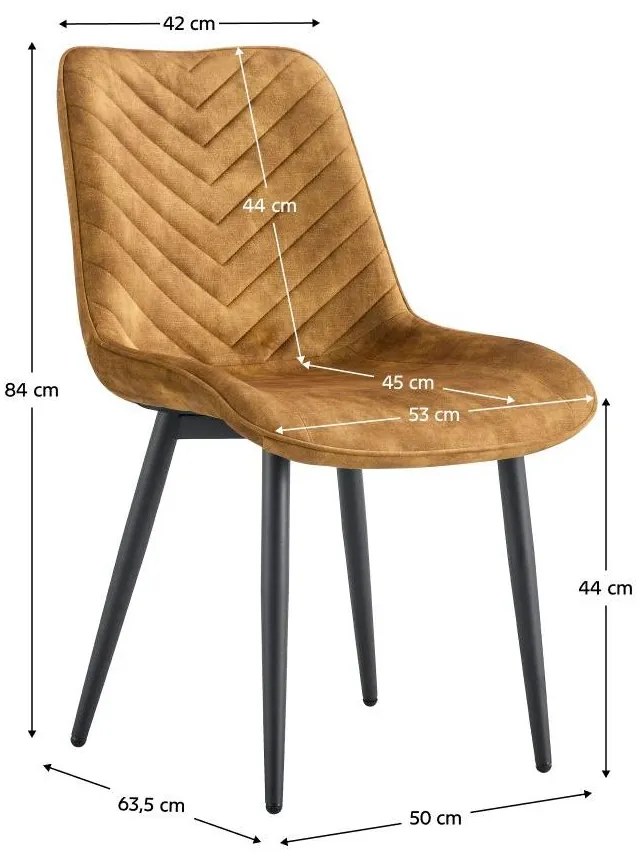 Scaun de sufragerie Zainos 2 (maro-auriu + negru) . 1096930