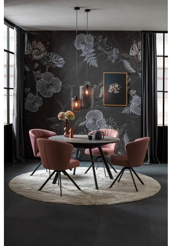 Lustră neagră cu abajur din metal ø 25 cm Cage – Fischer &amp; Honsel