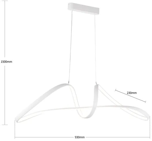 Brilagi-LED Lustră suspendată reglabilă pe cablu TWISTER LED/60W/230V 3000-6000K albă+telecomandă