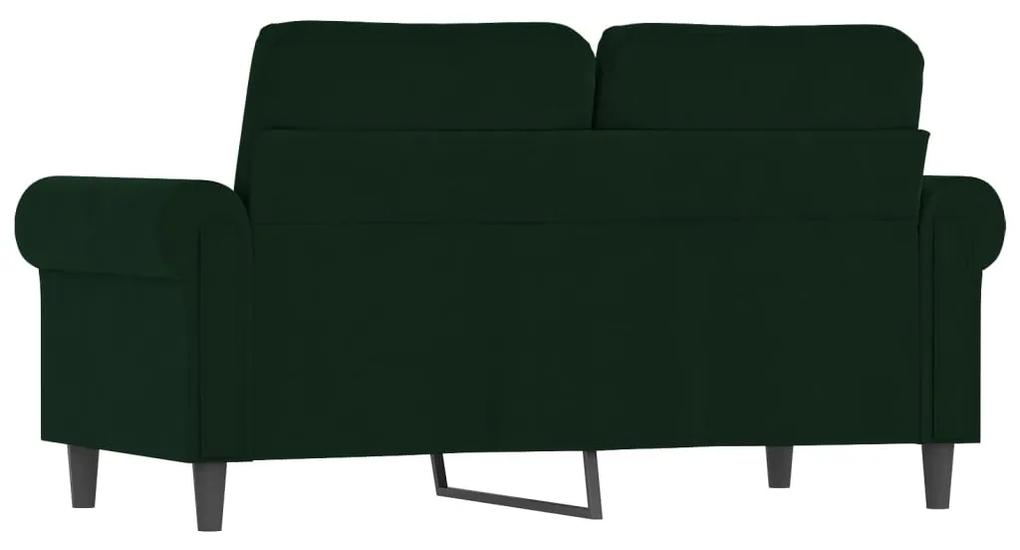 Canapea cu 2 locuri, verde inchis, 120 cm, catifea Verde inchis, 152 x 77 x 80 cm