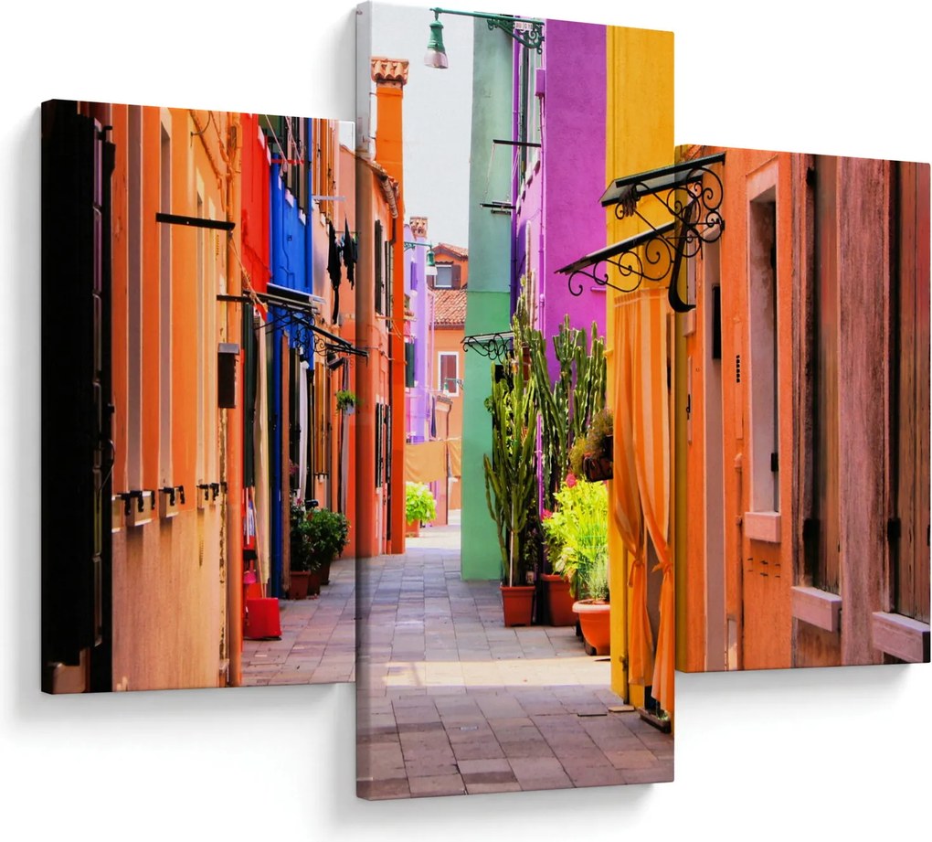 Tablou - Casa colorată în Burano, Veneția (90x60 cm)