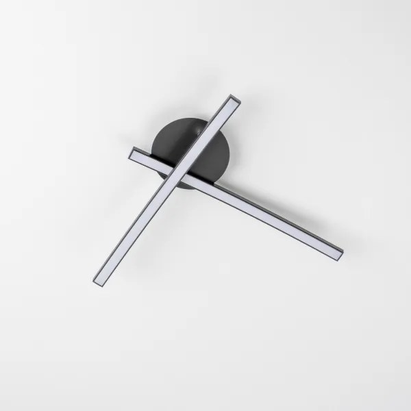 Plafonieră LED 2x6W/230V neagră