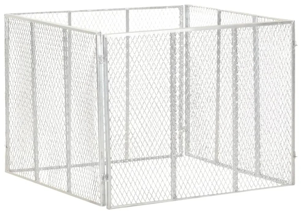 vidaXL Compostor de grădină, 100x100x77 cm, fier galvanizat