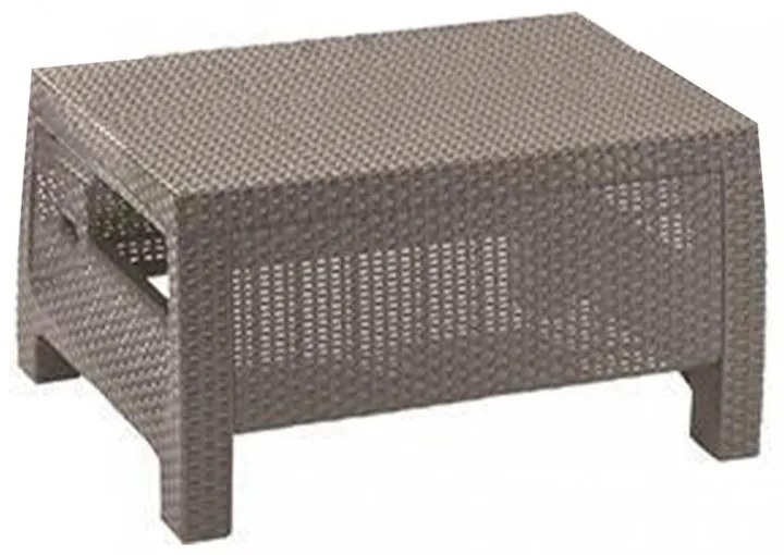 Set de mobilier de grădină Corfu Weekend, culoare cappuccino, cu pernă nisip