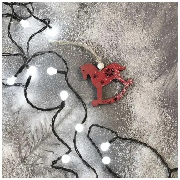 Ghirlandă LED 300 LED, 35 m, 8 funcții, alb rece