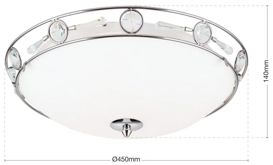 Plafoniera design modern OPALDESIGN 45cm, satin
