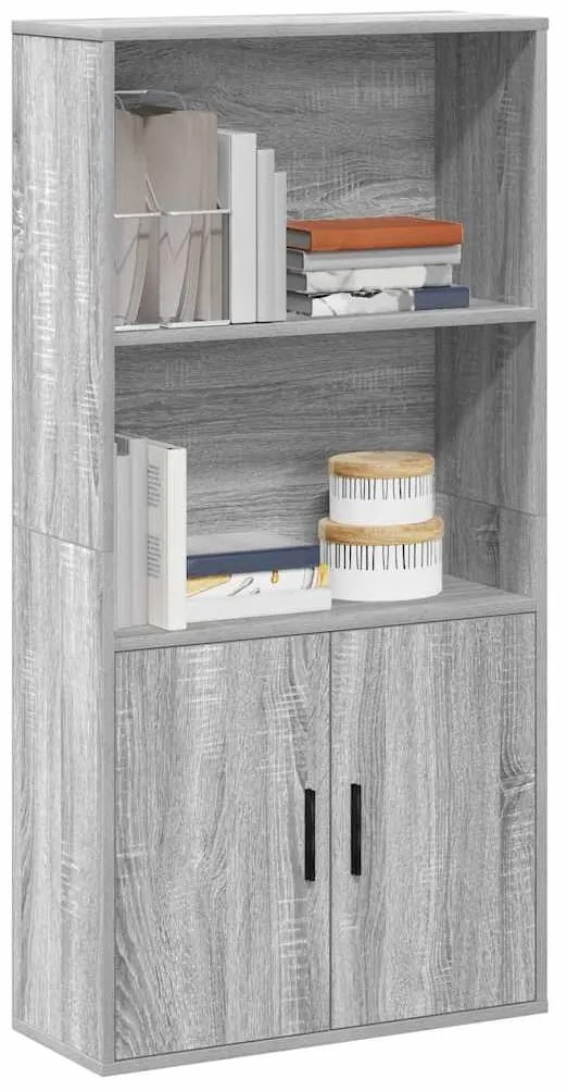 vidaXL Bibliotecă, gri sonoma, 60x24x120 cm, lemn prelucrat