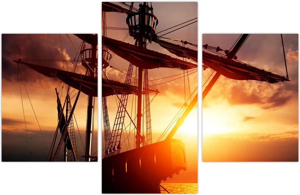 Tablou - Navă de pirați veche (90x60 cm)