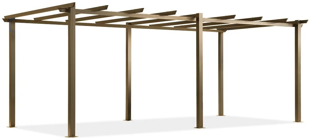 Barbados 3 x 6 m Woodlike Garden Point metal patio pergola cadru