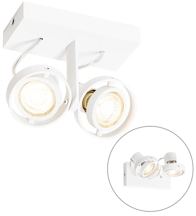 Spotlight modern alb cu 2 lumini - Master 50