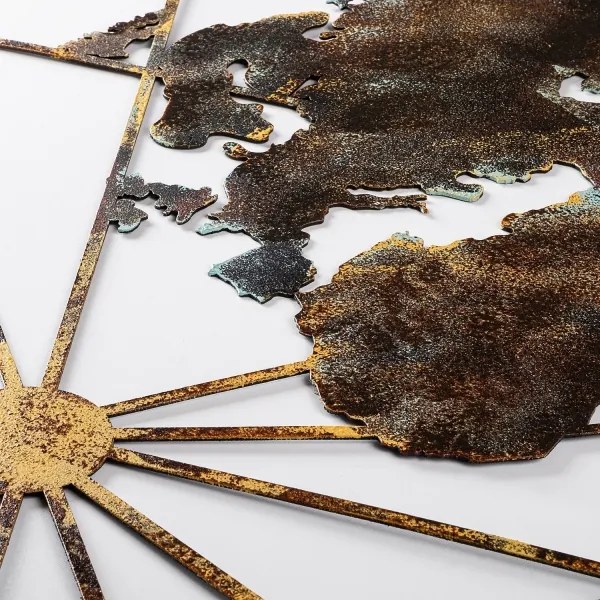 Decorațiune de perete 120x60 cm metal hartă a lumii