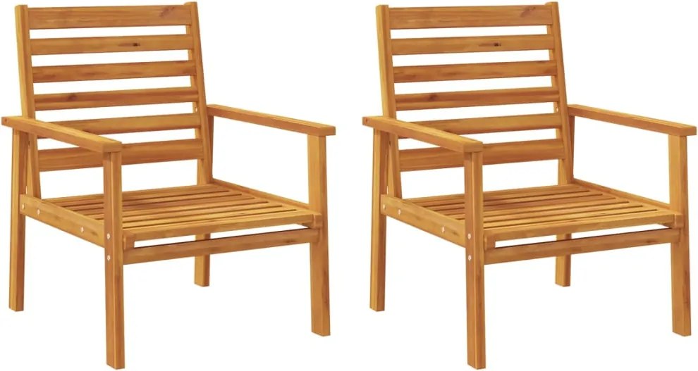 vidaXL Canapele de grădină, 2 buc., 66,5x65x81 cm, lemn masiv acacia
