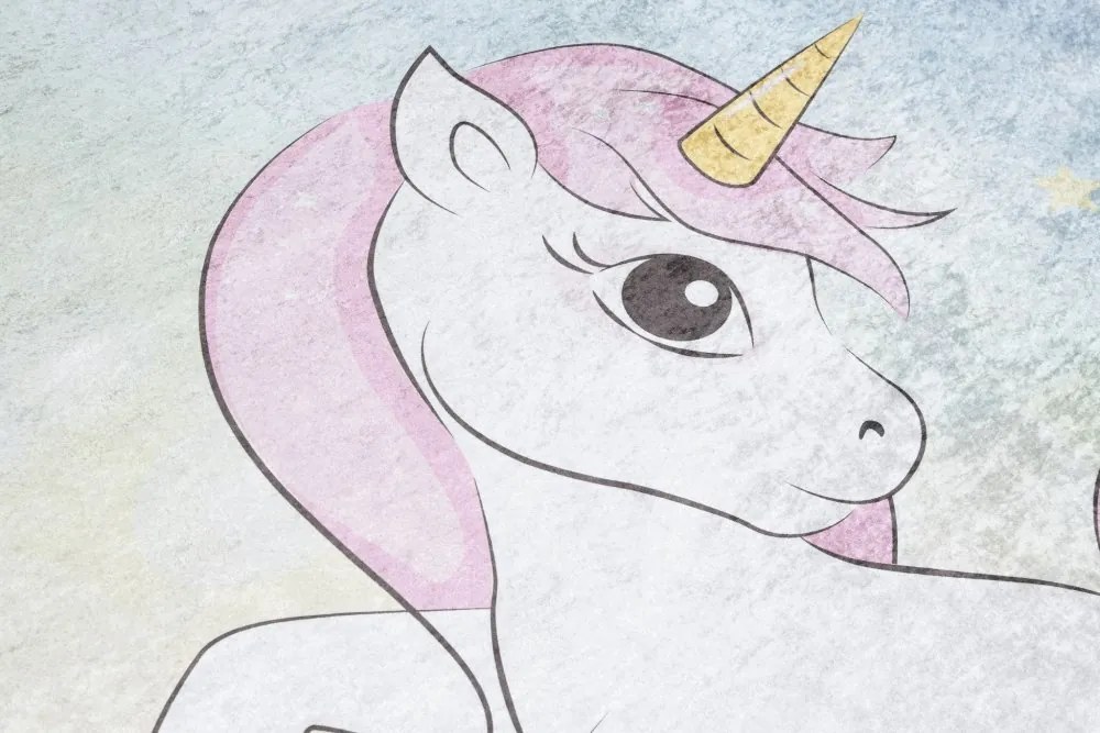 Covor colorat pentru copii cu motiv de unicorn Lăţime: 80 cm | Lungime: 150 cm