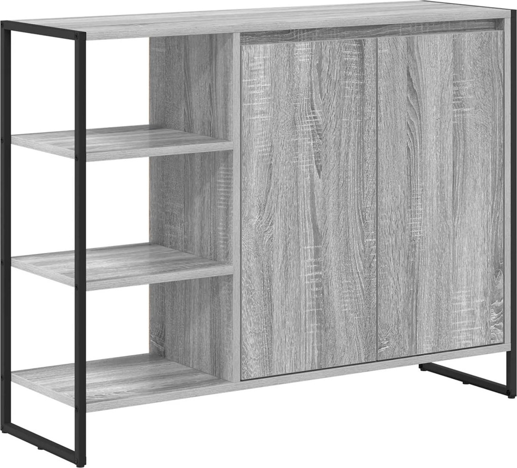 vidaXL Dulap lateral Gri Sonoma 96.5 x 30 x 75 cm Lemn compozit