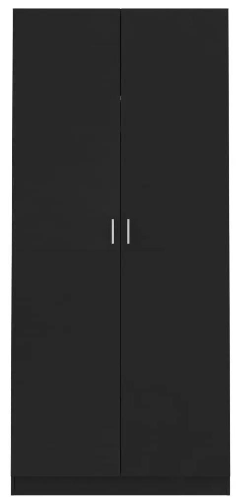 Sifonier, negru, 90x52x200 cm, PAL Negru, 1