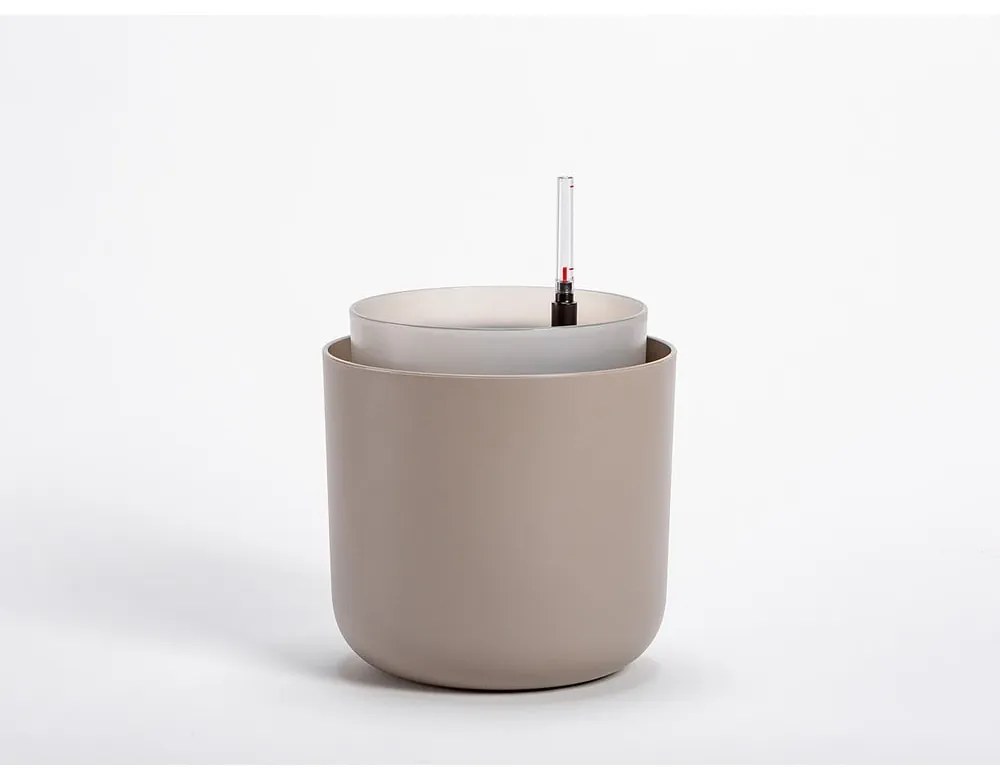 Ghiveci cu sistem auto-udare gri-bej, ø 19 cm Tolita - Plastia