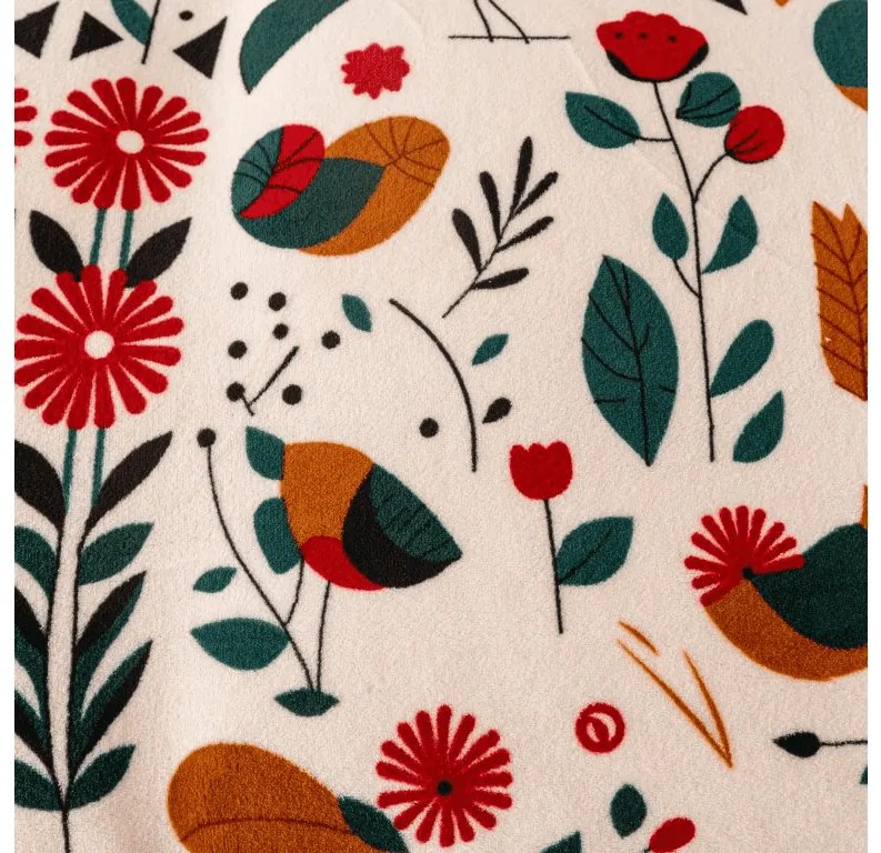 Lenjerie cocolino RETRO BIRD colorata Dimensiune lenjerie de pat: 2 buc 70 x 90 cm | 200 x 220 cm