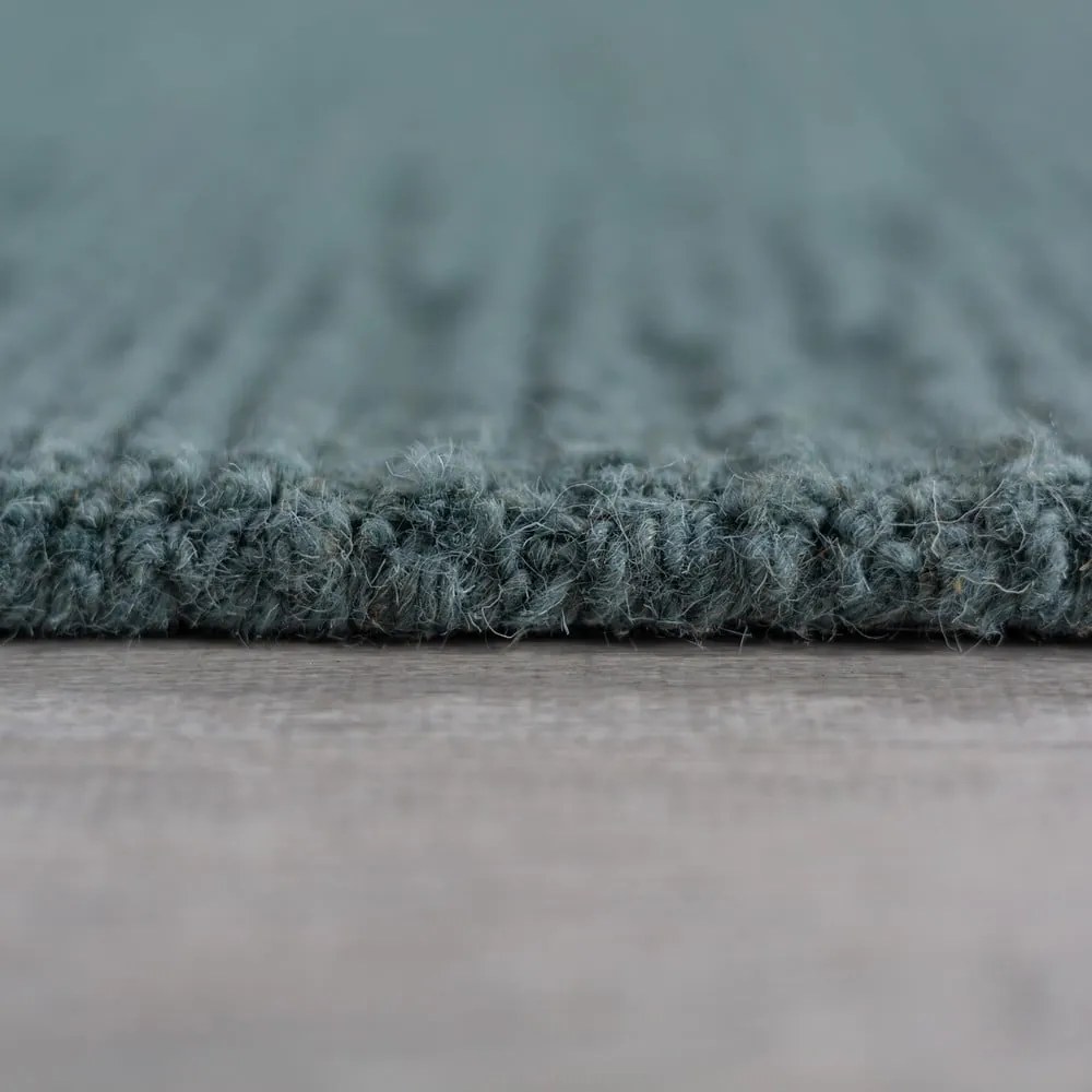 Covor albastru prăfuit țesut manual din lână 160x230 cm Harris Boucle – Flair Rugs