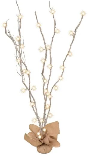 Decorațiune LED de Crăciun 40xLED/3xAA argintie