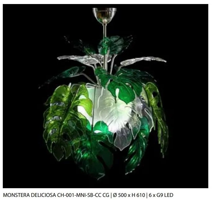 Lustra moderna design frunze MONSTERA DELICIOSA