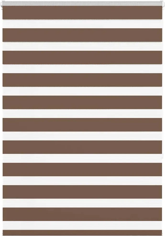 vidaXL Jaluzea tip zebra maro lățime țesătură 90,9 cm poliester