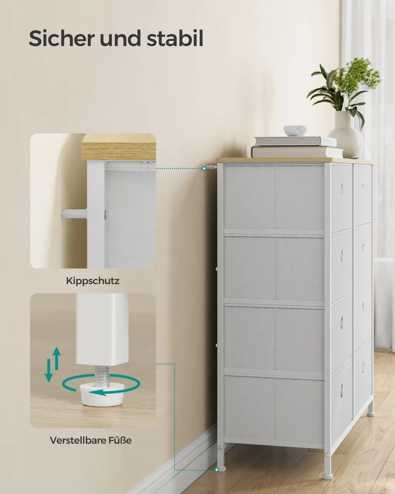 Comoda Songmics Alb 80x30x81.5 cm