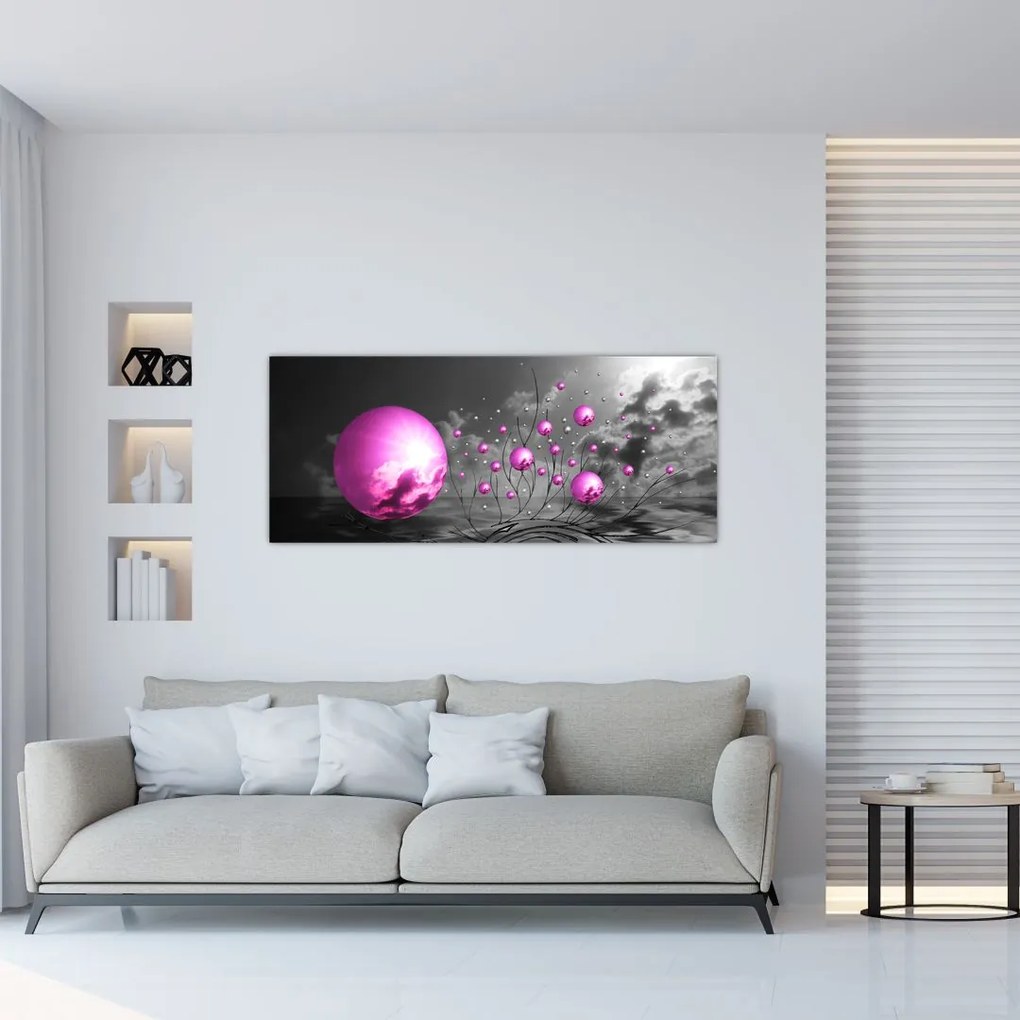 Tabloul bilelor roz (120x50 cm)