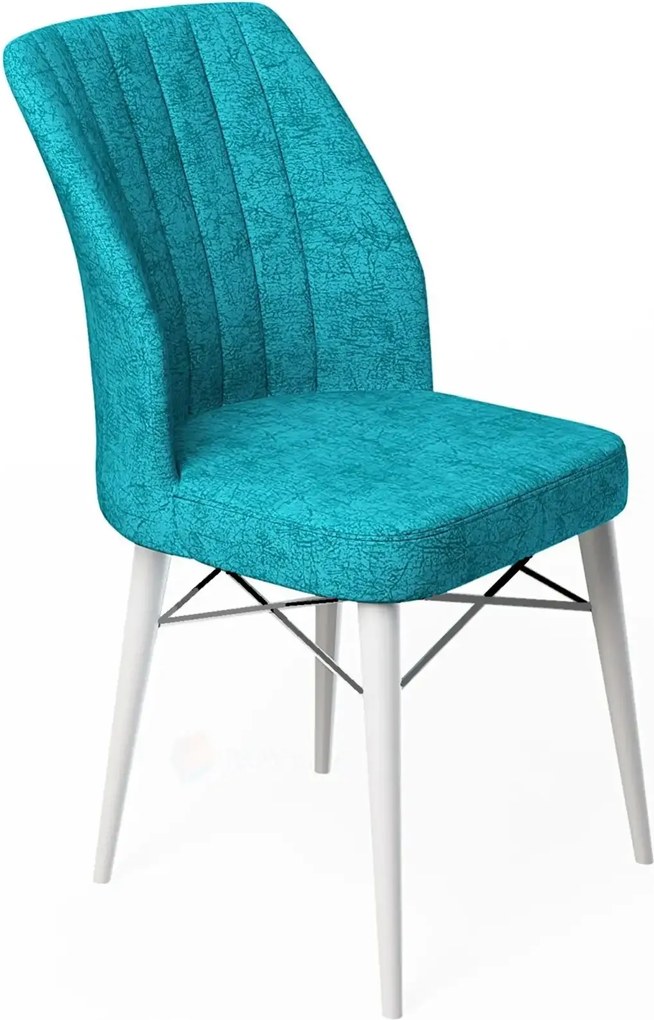 Scaun living tapitat Valentina turcoaz Homs