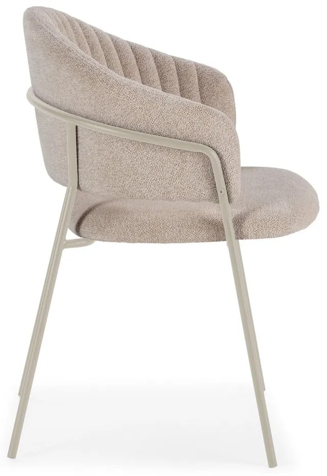 Set de scaune de sufragerie bej cu cotiere 2 buc. tapițat Leticia – Marckeric