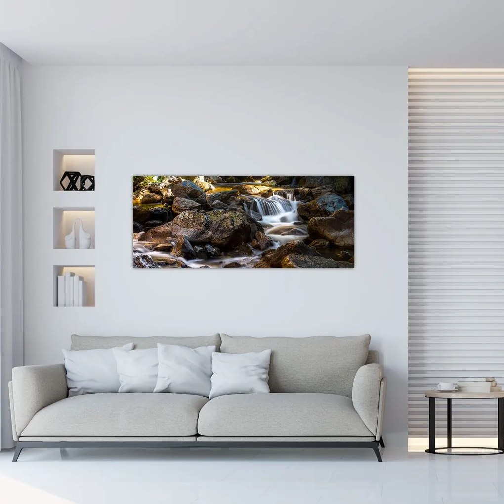 Tablou cu râul pietros (120x50 cm)