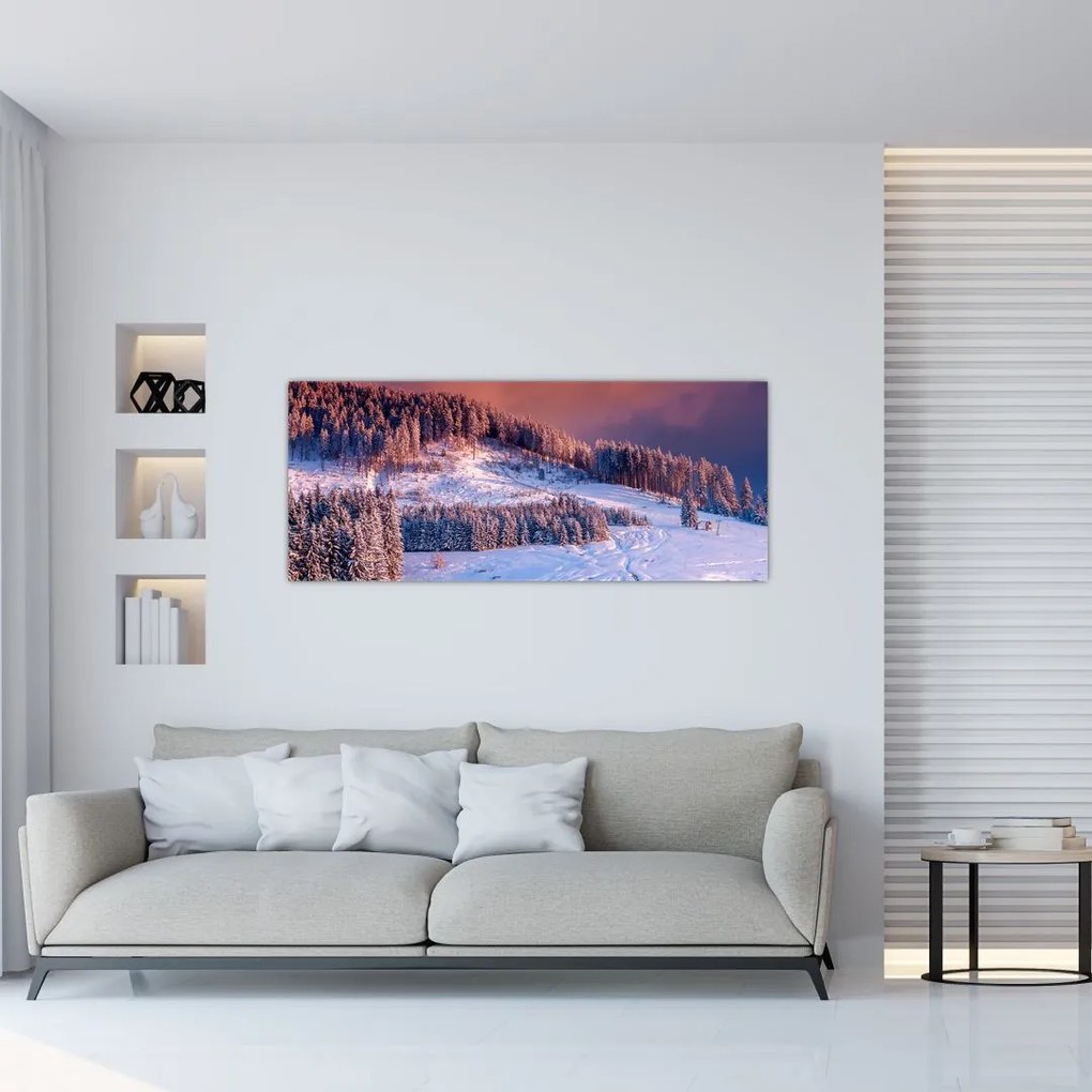 Tablou - Peisaj de iarnă (120x50 cm)