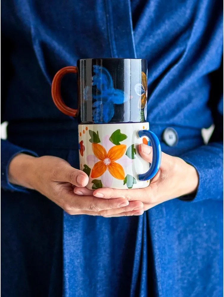 Căni negre/bej 2 buc. din ceramică 300 ml Maricala – Bloomingville